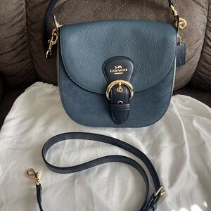 Coach Georgie Saddle Bag - Style C5688 - Blue - New and Unused